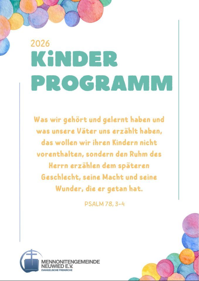 Kinderprogramm - Deckblatt